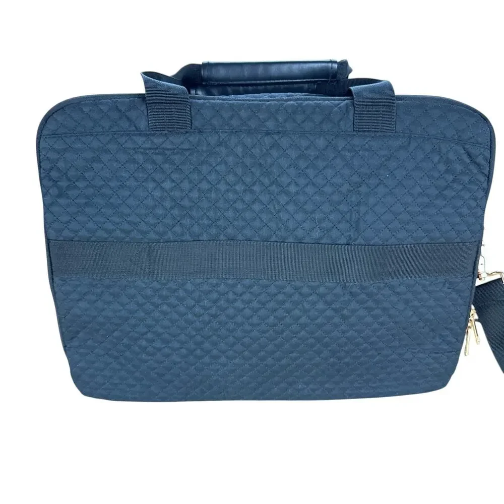 BAGSMART Quilted Laptop Bag Black Gold Briefcase Messenger Commuter Office Siren